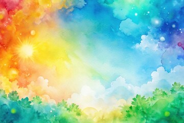 Fototapeta premium Macro colorful abstract watercolor background