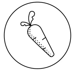 Whole Carrot Plant-Based Diet Vector Icon Design