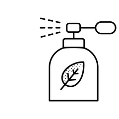 Green Eco Aroma Perfume Vector Icon Design