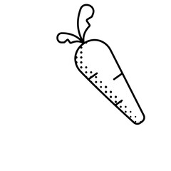 Clean Vegan Carrot Diet Vector Icon Design
