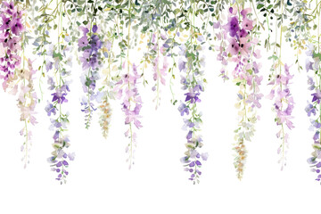 Naklejka premium PNG Spring flowers hanging nature purple.