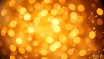 abstract Christmas background with holiday lights and copy space - magic bokeh glitter with blinking stars and falling snowflakes isolated with white highlights, png