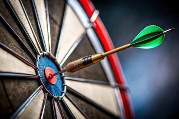 Medium shot of a person throwing an arrow at a bullseye dart board