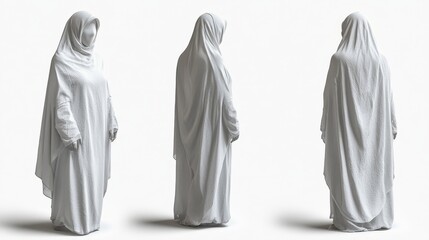 Elegant White Garment from Multiple Angles