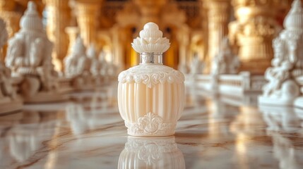Decorative square perfume bottle.