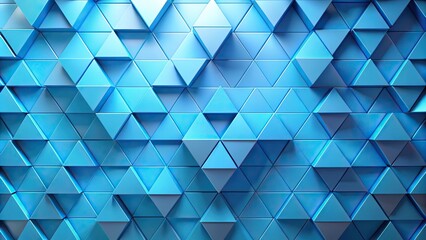 Fototapeta premium Minimalist abstract geometric triangle pattern background in bright blue colors