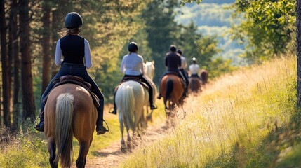 Thrilling horseback riding adventure through scenic countryside trails