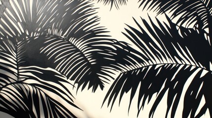 Shadows of palm leaves, cut out