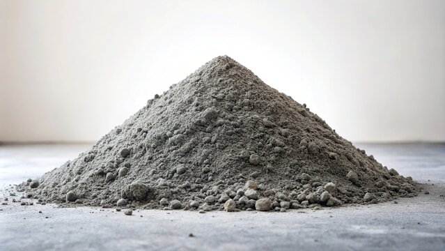 Minimalist material preparation for cement production with fly ash pile on the ground