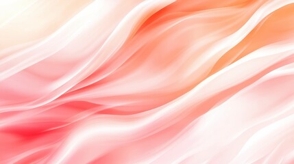 Flowing pink and orange abstract waves create a soothing and dynamic visual effect, AI