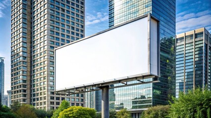 Obraz premium Mockup billboard on white background