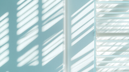 Fototapeta premium Sunlight filtering through blinds, minimalistic close up shot