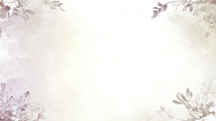 Obraz premium A soft, floral-themed background with a light gradient and decorative edges.