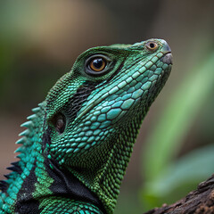 Fototapeta premium Reptile skin texture background highlighting vibrant colors for wildlife photography and education
