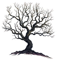 Obraz premium PNG A tree illustration drawing artwork.