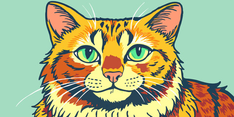 cat head vector