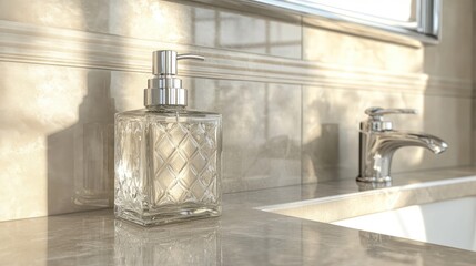 Elegance of a Modern Bathroom with Soap Dispenser