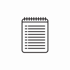 notepad text icon sign vector