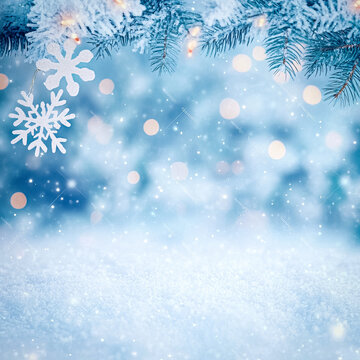 Winter Photo Backdrop Background 1x1 Social Post Tile Instagram