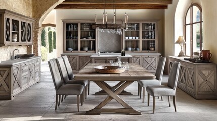 Elegant Rustic Kitchen with Modern Design Elements