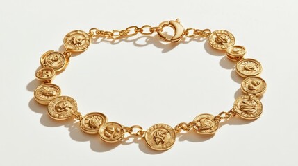 Obraz premium Elegant Gold Coin Bracelet Design
