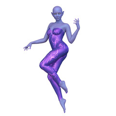 女性エイリアン　3DCGレンダリング