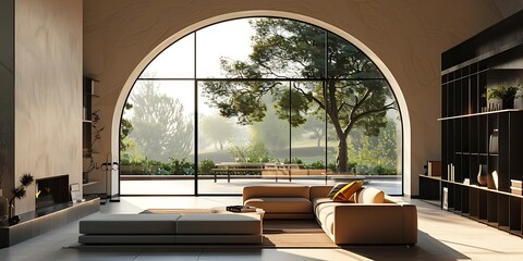 Fototapeta premium Modern Interior of Stylish Living Room ,Wall Mock Up, Frame , Poster with Beautiful Background, 3d render