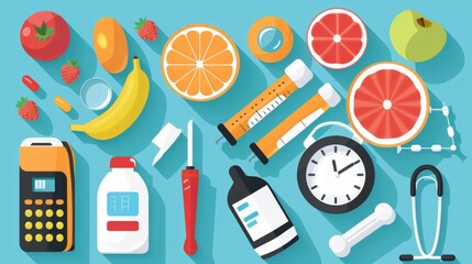 Diabetes Management Lifestyle Tips, a comprehensive infographic offering practical advice on diet, exercise, and healthy habits for effective diabetes control