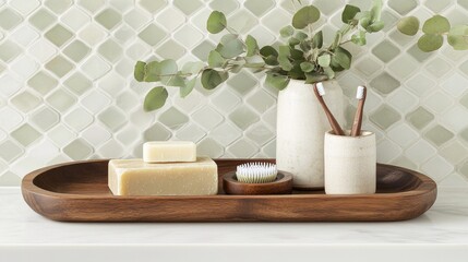 Elegant Bathroom Decor with Natural Elements