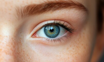 Blue iris, a captivating gaze, beauty in human eyes