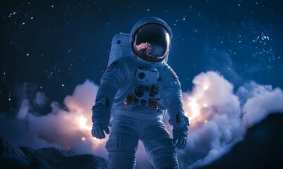 Astronaut and space exploration theme