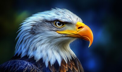 Obraz premium Colorful image of an eagle, vivid