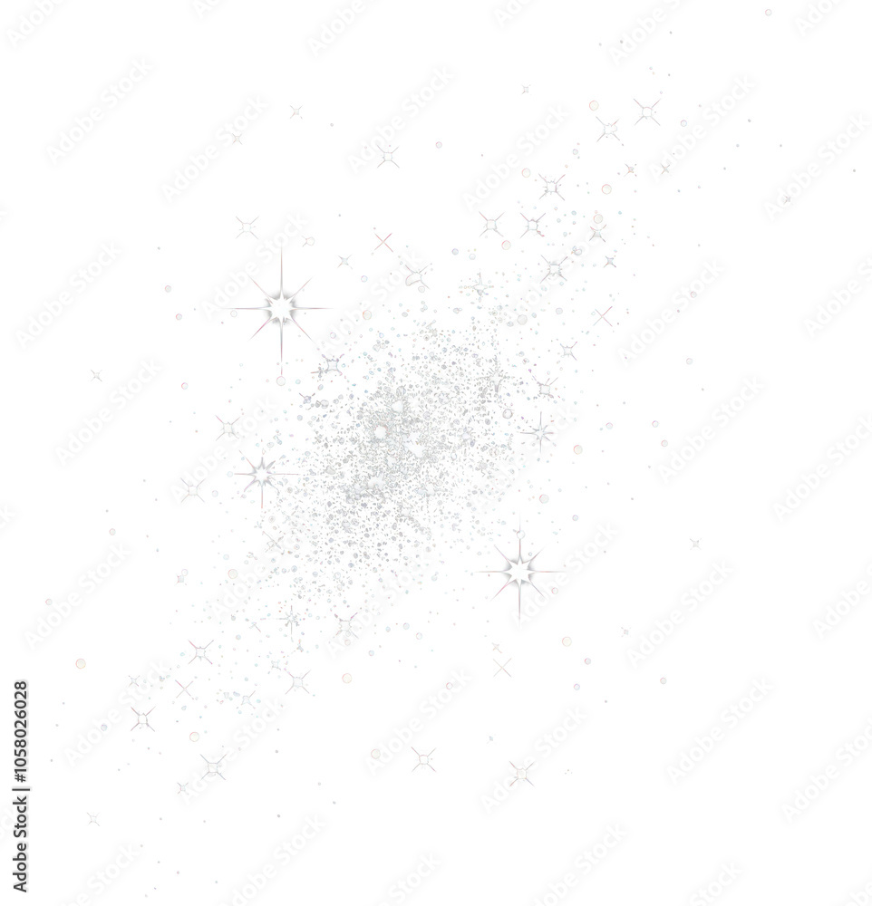 Wall mural png sparkling stars on black background