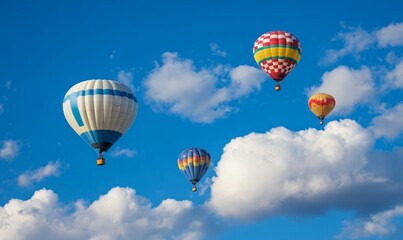 Obraz premium hot air balloons and clouds