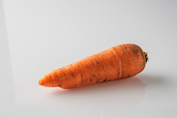 Fresh Carrot Juice Isolated on White with Organic Orange Carrots Healthy Vegetarian and Delicious