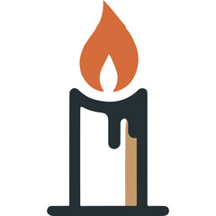 an illustration of a burning candle
