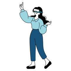 Businesswoman. Flat Vector Illustration