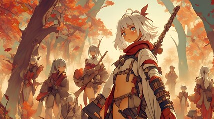 Fototapeta premium アニメスタイル japanese anime style