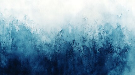 Obraz premium Watercolor painting featuring an ombre effect in various shades of blue.