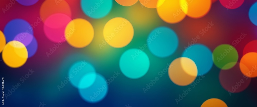 Poster vibrant abstract bokeh lights in a multicolored blur