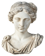 Obraz premium PNG Classic Greek goddess statuebust art sculpture artifact.