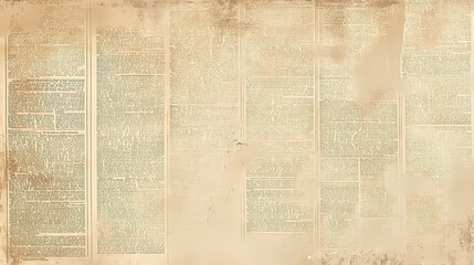 Obraz premium Old vintage newspaper background texture with space for text or images. aesthetic retro wallpaper design with aged paper. Vintage Newspaper Texture. Illustration