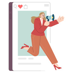 Diversity Businesswoman. Flat Vector Illustration