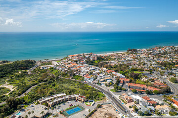 Aerial view of South San Clemente, Calafia road to state beach
