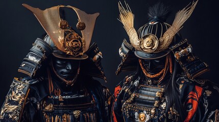 The samurai's exquisite and intricate armor
