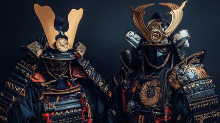 The samurai's exquisite and intricate armor
