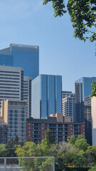 Panoramic view of Calgary in a sunny day. Canada