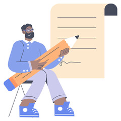 Businessman. Flat Vector Illustration