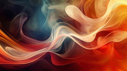 a?? Swirling Abstract Smoke in Dark and Light Colors, Evoking a Sense of Mystery and Motion.