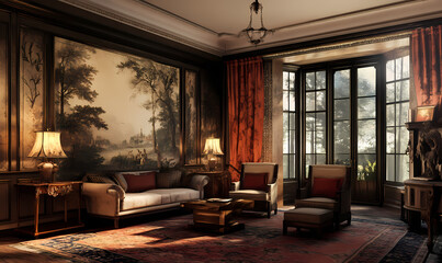 Fototapeta premium interior design template